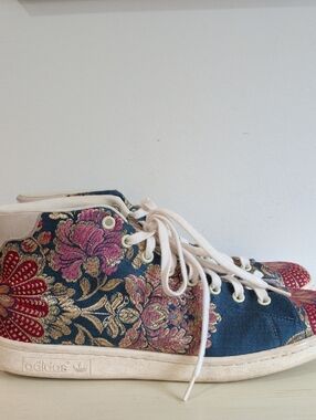 Adidas X Pharrell Williams Stan Smith High Top Sneakers Tapestry Size 11.5